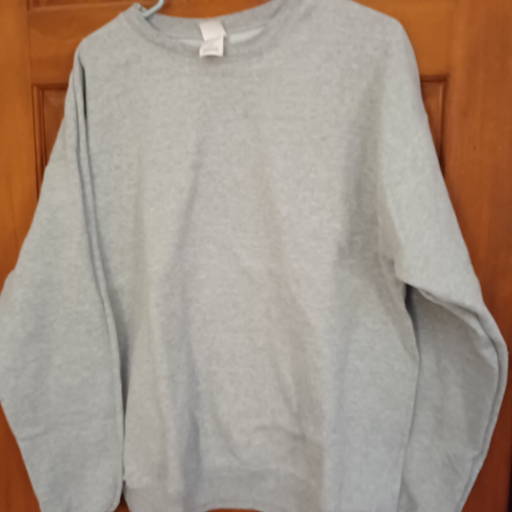 WOMENS HANES LARGE GREY SWEATSHIRT.